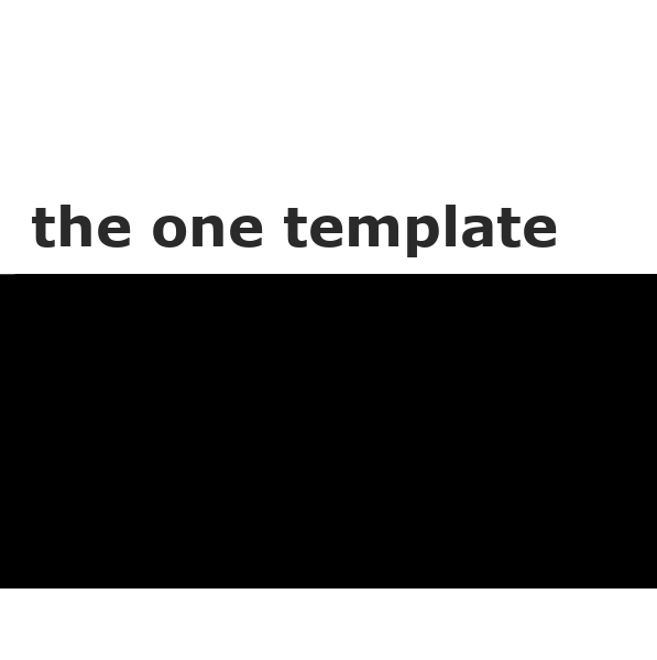 The One Template One-page HTML Template